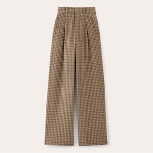 Everlane Draper Pant in Wool Camel Houndstooth NWOT 4